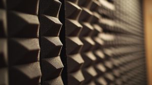 repetitive-pattern-acoustic-foam-panels-adorning-walls-recording-studio